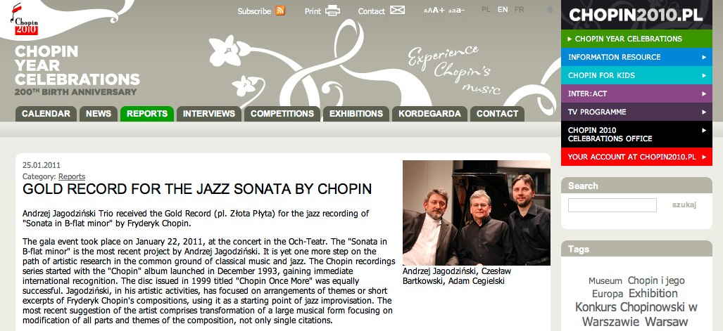 Gold Record for the Sonata B minor - webclip